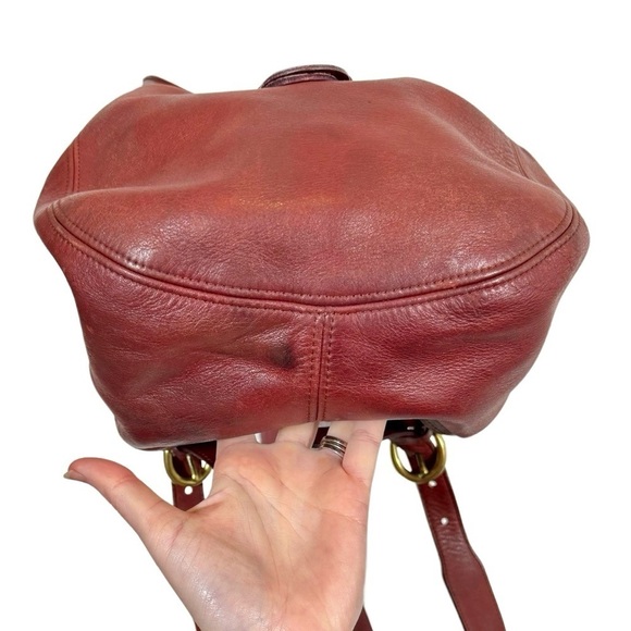 Vintage Coach Soho Bantam Back Sac Small Backpack Soho Series 4134 Red Leather - Picture 7 of 12